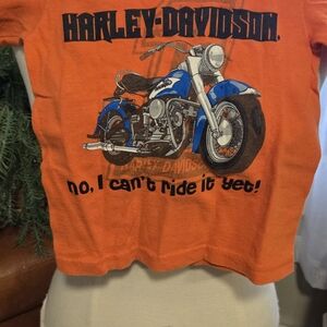 Harley-Davidson Kids Orange Tee with Blue Motorcycle